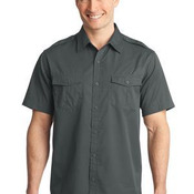 Stain Release Short Sleeve Twill Shirt